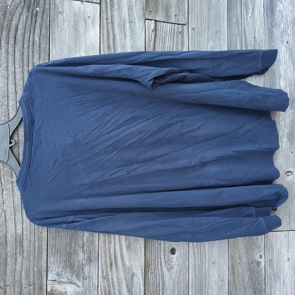 Lands' End Men's Navy long sleeved Shirt size XXL/T - Picture 4 of 5